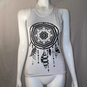 White dream catcher tank top from Glassy